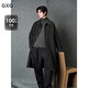 GXGGXG Men's Wear Shopping Mall Dark Gray Raglan Sleeve Commuting Long Coat Dark Gray 180/XL