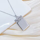 Beijing Gold Trading Center Co., Ltd. platinum pendant pt950 Wushi brand square pendant as a gift for friends, about 10.98g
