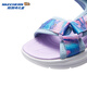 Skechers Skechers Children's Sandals Summer Girls Flashing Casual Shoes Sweet Lighting Fashion Princess Shoes 303103L Light Blue/Multi Color/LBMT 27.5