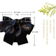 Staff hair flower professional hair net bag hairpin hair cover property nurse bow hotel bank stewardess hair accessories black fine mesh small fragrance 1 pack