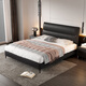 KUKA Modern Simple Leather Bed Bedroom 8227 Crescent Rice Storage + Single Bag Spring Latex Mat 1800*2000