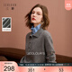 Sancai 2025 new winter sweater contrasting color lapel long-sleeved pullover sweater S