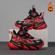 SNOOPY Snoopy children's shoes children's cotton shoes short velvet winter boys and girls two cotton warm shock-absorbing sports shoes 3893 black red 32