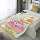 Spongebob cute cartoon pattern flannel blanket dormitory office dual-use nap blanket gt-6 70cm*100cm single layer small size-leg blanket