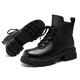 Strongman winter women's boots wool warm outdoor cotton boots toe layer cowhide fashion Martin boots JDS307C black 37