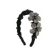 Mr. Ouyang Huawuli New Heavy Industry Sparkling Diamond Flower Headband Feeling Velvet Three-dimensional Flower Light Luxurious Diamond Headband Huawuli Flower Diamond Headband A11-202