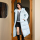 Metersbonwe down jacket women's long over-the-knee 2025 new hooded cold-resistant warm extended thickened down jacket