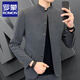 ROMON New style Chinese tunic suit men's suit trendy youth handsome retro stand collar wedding Tang suit small suit black single suit XL