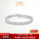 CRD Ke Laidi spot sparkling pt950 platinum double layer explosive elastic bead bracelet round bead bracelet for women 13.05g-four layers PZ00079A