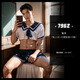 男性制服2025新款性感男士专用大码攻速战袍sm羞耻丁字裤 粉+白连衣裙+T裤 均码 建议体重110-160斤
