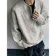 Xiaohongshu popular gray American retro Henry collar sweater men's winter lazy style knitted sweater cleanf light gray upgraded version 90 choices M M