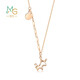 Chow Sang Sang 18K Rose Gold Mint Series Unicorn Colored Gold Necklace for Women 92256N Pricing