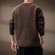 Gu Xiansen high-end American retro Henry collar men's sweater autumn and winter new trendy brand loose top casual sweater for men Coffee S 95-110Jin Jin is equal to 0.5 kg