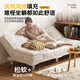 Tang Kaiyi folding sofa bed dual-purpose small apartment living room rental bedroom can sit and lie down on the lazy small sofa 2025 new style cream white high-density rebound sponge backrest adjustable in 3 levels - can sit, lie down and sleep small double seat 120cm cat scratch leather easy to fold