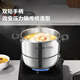 SUPOR pressure cooker household Qiaoyikai 316L stainless steel large capacity pressure cooker induction cooker gas universal Qiaoyikai pressure cooker 316L steam grid type 22cm7.2L 22cm