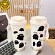 
G.DUCKKIDS little yellow duck ghost thermos cup straw student women's high-value large capacity car cold-proof portable coffee cup BXAB13792 ghost black food grade stainless steel liner-520ML with lanyard