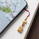 New Year of the Horse New Ancient Brass Peace Talisman Mobile Phone Hanging Chain Rope Pendant Small Pendant To Ensure Peace in the New Year of the Year of the Horse to Send to Family and Relatives and Friends Red Rope Peace Blessing Mobile Phone Chain*1 Holder Peaceful Peace Good Luck and Good Luck