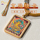Wutai Mountain Tibetan Manjushri Cinnabar Thangka Necklace Animal Year Transport Amulet Landing Pendant