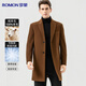 Romon 100% sheep wool pure wool mid-length woolen coat men's autumn and winter 90 down down liner jacket