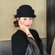 Lu Shanwu hat women's new style foreign-style top hat Hepburn style beret black fisherman hat Japanese style versatile and small face, high-end black leather rope style (56-58cm)