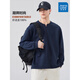 Jeanswest sweatshirt men's spring and autumn new men's long-sleeved T-shirt Henry collar top sweatshirt men's inner layering shirt 2823 two-piece set color free to match L Weight 110-130Jin Jin is equal to 0.5 kg
