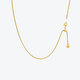 Meluxe 18K gold necklace AU750 corn chain plain gold chain extension birthday gift yellow 18K gold about 3g, length 50cm