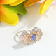 Huajin 18K gold luxury sapphire and diamond ring 1.38ct