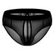 Low-waist men's thong mesh hollow translucent underwear sexy close-fitting breathable youth casual shorts off-white one size