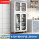 XMSJ Custom 304 ländlicher Edelstahl Sideboard Küche Haushalt 2023 Lagerschrank kleine staubfeste vertikale Kakerlake Proof 11304 Temperiertes Glas 800 Weittürlosen 000x000x000 cm