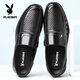 Playboy Sandals for men 2025 summer new middle-aged hollow casual black four-season model [9922] pointed toe 37