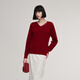 Gloria red sweater for women, great-looking autumn and winter wear, niche lazy top 1ESC5J280 53R pepper red S