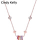 Cindy Kelly light luxury sterling silver necklace for women, high-end, exquisite and heart-shaped clavicle chain for wife, wedding anniversary birthday gift for girls, rose gold, practical and high-end for wife and girlfriend
