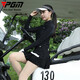 PGM Golf Clothing Women's Shoulder Breathable Top T-shirt Stand Collar Long Sleeve Autumn Sports Clothing YF692-Black [Top] L