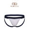 Half-Beast Charming Elegy Fresh Seaman Thong Men's Couple Briefs Super Sexy Double Butt White Wave M
