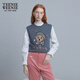 Teenie Weenie Bear Cartoon Sweater Women's 2025 Winter New Women's Sweater Gray 170/L