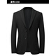 BOSS Men's Suit Tops 2025 New Spring High-End Business Casual Suit Jacket Men's Slim Single Suit Black XL 180