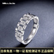 Miss JuJu pt950 platinum ring men's platinum wide strap ring fashion trendy brand ring adjustable live mouth adjustable 5.4-5.6 grams