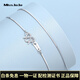 Miss JuJu PT950 platinum square snake bone necklace for women, platinum plain chain ins style light luxury niche clavicle neck necklace, weight 3.4-3.6g, length 41cm, thickness about 0.7mm