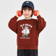 Duojia Ski Bear Boys' Fleece Sweater Winter Windproof Half Turtle Collar Casual Top Children's Fashion Fake Two Pieces