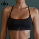 ALO YOGA fitness yoga wear Pilates sports bra breathable shockproof underwear bra padded shape suspender top grass green M