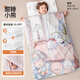 Veeou Children's Sleeping Bag Autumn and Winter Style Anti-Kick Magic Quilt for Medium and Large Children Thickened Baby Warm Constant Temperature Quilt for Baby All Seasons Sleeping Bear Beanie Velvet 0 or above Quilt Cover + 1 Thin Quilt Core + 1 Thick Quilt Core 120*80cm (Recommended age 1-6 years old)