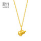 Chow Sang Sang New Year's gift gold pendant, pure gold gourd pendant, without chain, priced at 92039P, 0.8g