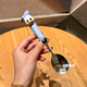 Genuine silicone spoon Mickey Minnie Donald Duck cute cartoon children 304 stainless steel tableware Minnie stainless steel (shaped spoon)