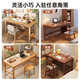 All solid wood home desk, student study desk, bedroom wall computer desk, small apartment simple desk, imported pine wood - single table, solid wood color 100CM, door-to-door delivery
