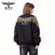 BOY LONDON Autumn and Winter trendy cotton-padded jackets for men and women, embroidered baseball collar jackets, cotton-padded jackets, N29900, black S