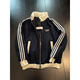 She Manlai three-stripe cotton jacket men's winter college style jacket cotton clothespins thickened baseball uniform cotton-padded jacket men navy blue XL