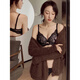 Modal style new bra set without rims, small breasts gathered, summer thin breathable sexy lace underwear, black set 80B 36B