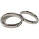 Old temple couple's sterling silver pair of fortune rings for women and men, light luxury niche design, original closed mouth, Hong Kong code No. 27