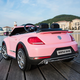 Cool Sun Volkswagen Beetle children's remote control car can sit on baby electric car children's car pink soft wheel