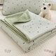 Xushansi's new one side pure cotton one side velvet bed cover double-sided winter tatami baby velvet sheets plus velvet milk velvet four seasons small green grid-green 150cm*200cm bed cover single piece